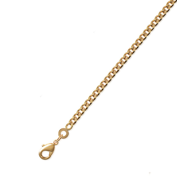 Chaine maille gourmette 50cm  en Plaqué Or