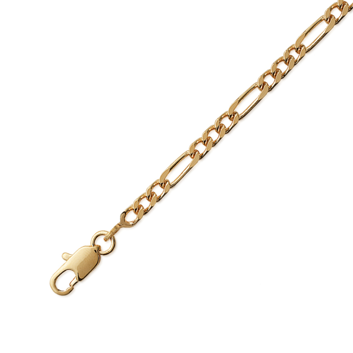 Gourmette maille alternee 3-1 21cm  en Plaqué Or