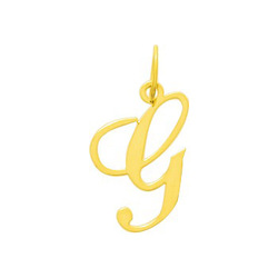Prénom lettre G  en Or 750 / 1000 (18K)