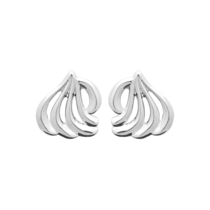 Paire de boucles à vis fantaisie  en Argent 925 /1000