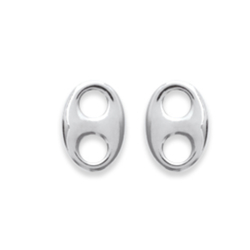 Paire de boucles à vis graine de cafe  en Argent 925 /1000