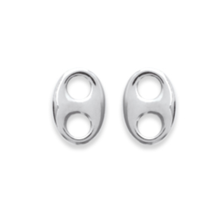 Paire de boucles à vis graine de cafe  en Argent 925 /1000