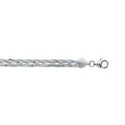 Gourmette tressee  en Argent 925 /1000