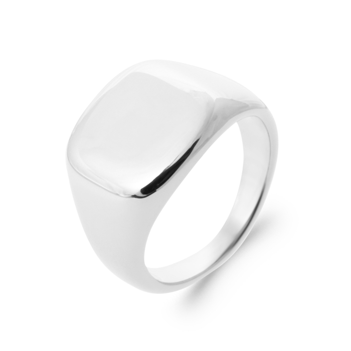 Chevalière table carree  en Argent 925 /1000