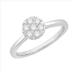 Solitaire illusion 0.25Cts  en Or 750 / 1000 (18K)