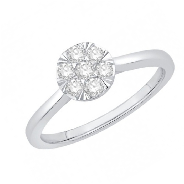 Solitaire illusion 0.25Cts  en Or 750 / 1000 (18K)