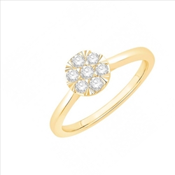 Solitaire illusion 0.25Cts  en Or 750 / 1000 (18K)
