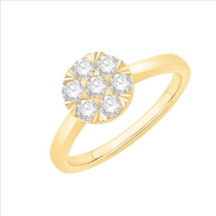 Solitaire illusion 0.50Cts  en Or 750 / 1000 (18K)