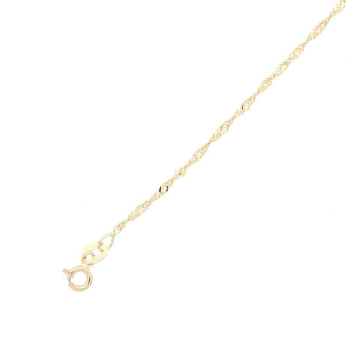 Chaine maille singapoure 45cm  en Or 750 / 1000 (18K)