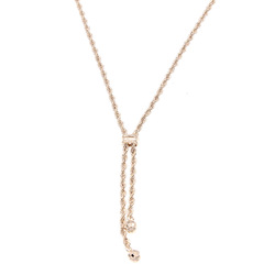 Ras du Cou cravate pampille maille corde  en Or 750 / 1000 (18K)
