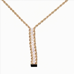Ras du Cou maille corde cravatte  en Or 750 / 1000 (18K)