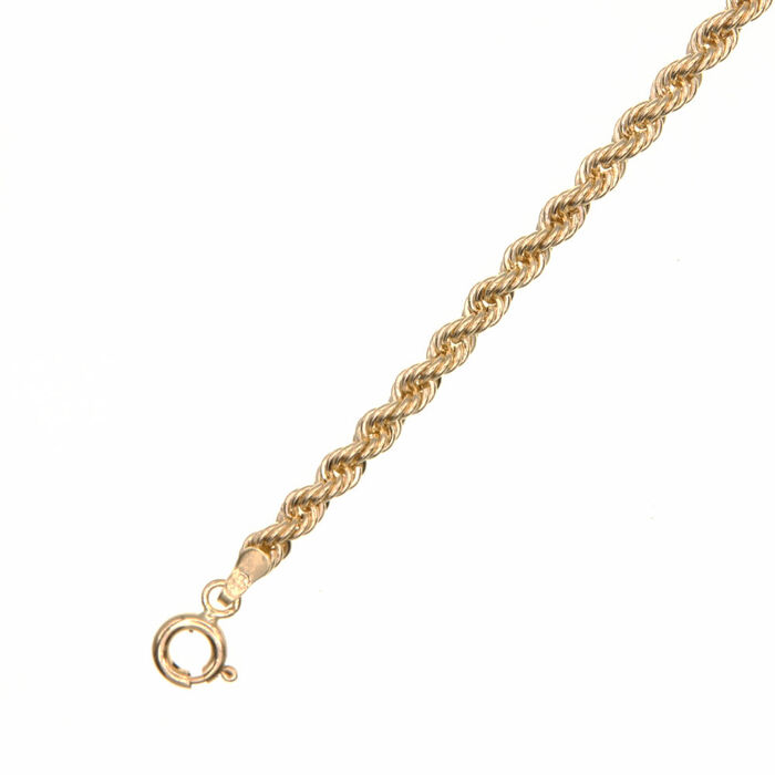 Gourmette maille corde  en Or 750 / 1000 (18K)