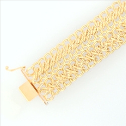 Gourmette Maille russe large  en Or 750 / 1000 (18K)