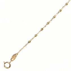 Gourmette maille forcat et boules  en Or 750 / 1000 (18K)