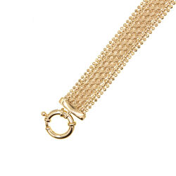 Gourmette boule et corde  en Or 750 / 1000 (18K)
