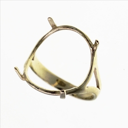 Bague motif porte piece courbe  en Or 750 / 1000 (18K)