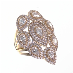 Bague motif marquise poire  en Or 750 / 1000 (18K)