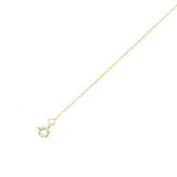 Chaine maille forcat diamantée taille 42cm  en Or 750 / 1000 (18K)