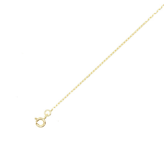 Chaine maille forcat diamantée taille 42cm  en Or 750 / 1000 (18K)