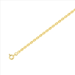 Chaine maille forcat diamantée  en Or 750 / 1000 (18K)