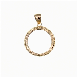 porte piece ciselee  en Or 750 / 1000 (18K)