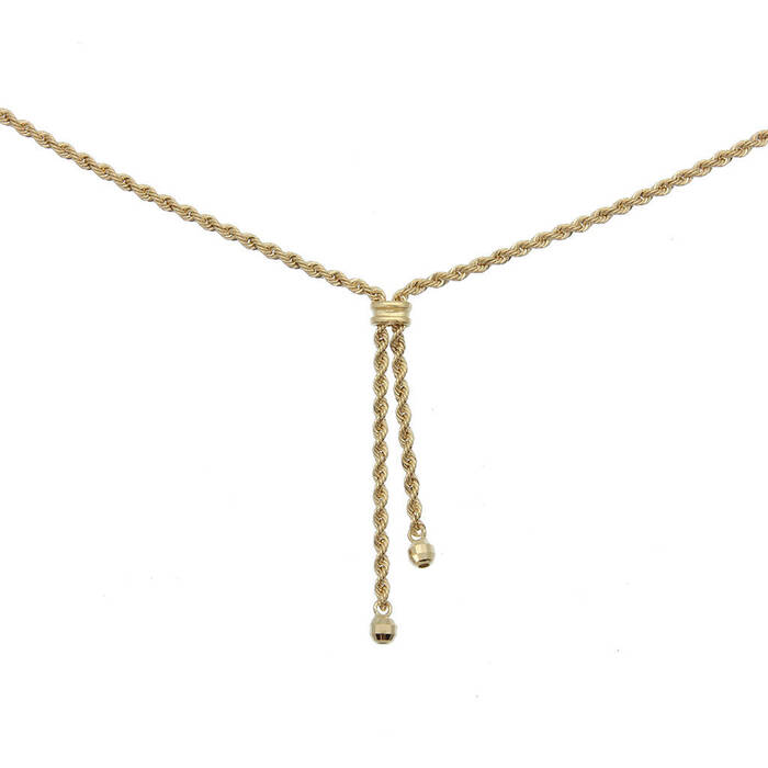 Ras du Cou en cravate maille corde  en Or 750 / 1000 (18K)