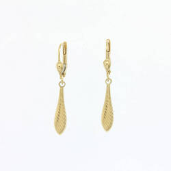 Paire de boucles pendantes en forme de goutte  en Or 750 / 1000 (18K)