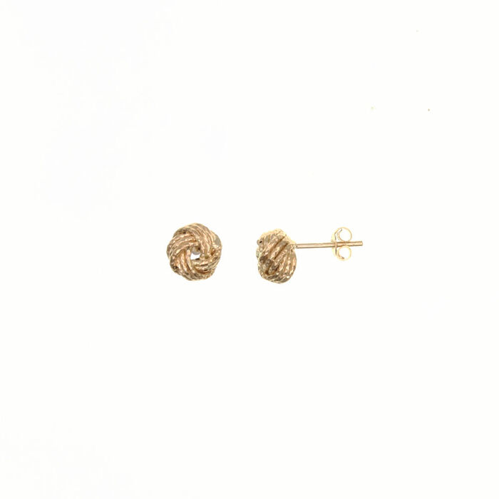 Paire de boucles à vis noeud sable  en Or 750 / 1000 (18K)