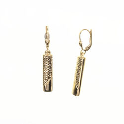 Paire de boucles pendantes ciselees  en Or 750 / 1000 (18K)