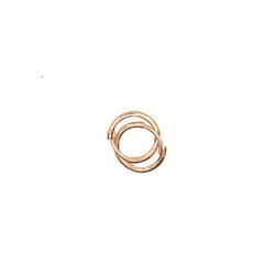 Paire de créoles lisses  en Or 750 / 1000 (18K)