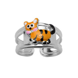Bague motif chat  en Argent 925 / 1000