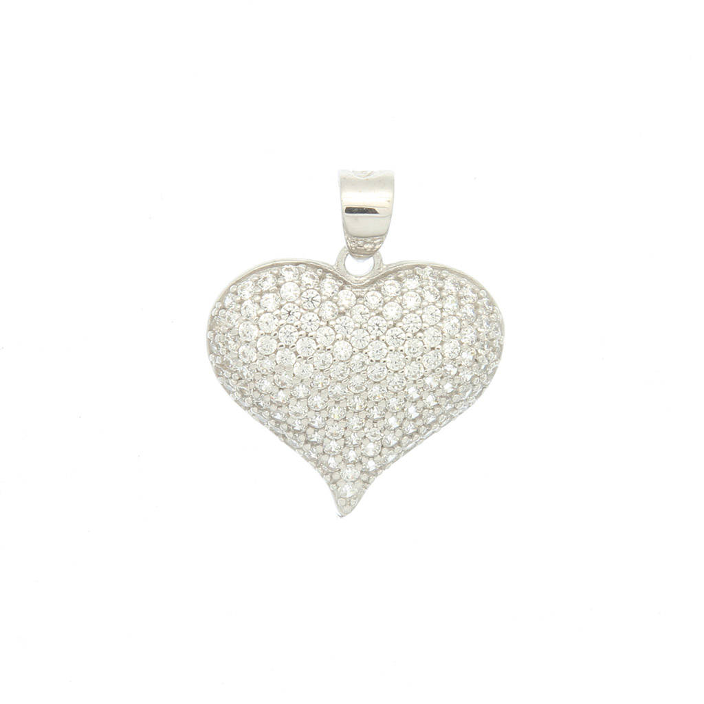 coeur pavé en Or 750 / 1000 (18K)