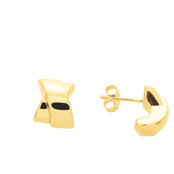 Paire de boucles à vis électroformées  en Or 750 / 1000 (18K)