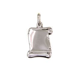 Plaque parchemin  en Argent 925 / 1000