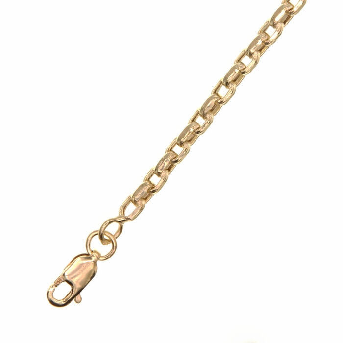 Chaine maille forcat 60cm  en Or 750 / 1000 (18K)