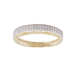 Bague motif pavée  en Or 750 / 1000 (18K)