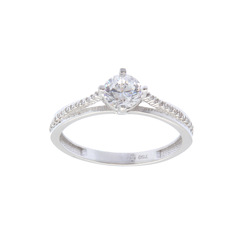 Bague motif accompagné  en Or 750 / 1000 (18K)