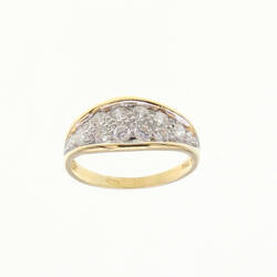 Bague motif jonc pavé  en Or 750 / 1000 (18K)