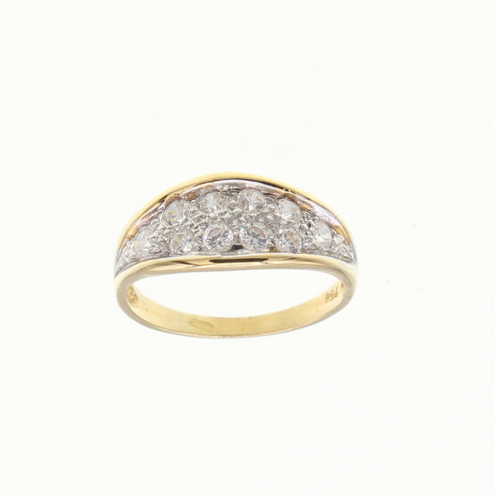 Bague motif jonc pavé en Or 750 / 1000 (18K)