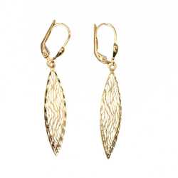 Paire de boucles pendantes filigrane marquise  en Or 750 / 1000 (18K)