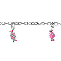 Gourmette porte breloques  en Argent 925 / 1000