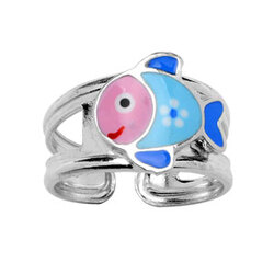 Bague motif poisson en Argent 925 / 1000