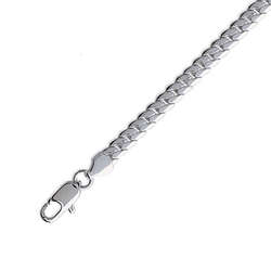 Ras du Cou maille anglaise 45cm  en Argent 925 /1000