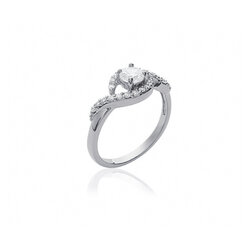 Solitaire accompagné serti grain