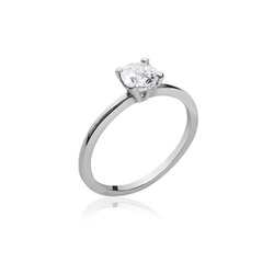 Solitaire serti 6 griffes en Argent 925 /1000