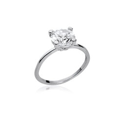 Solitaire 4 griffes en Argent 925 /1000