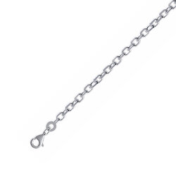 Chaine maille forcat diamantee 70cm  en Argent 925 /1000