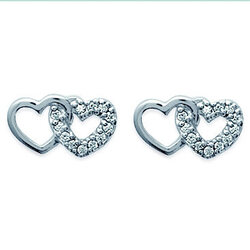 Paire de boucles à vis   en Argent 925 /1000