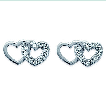 Paire de boucles à vis en Argent 925 /1000