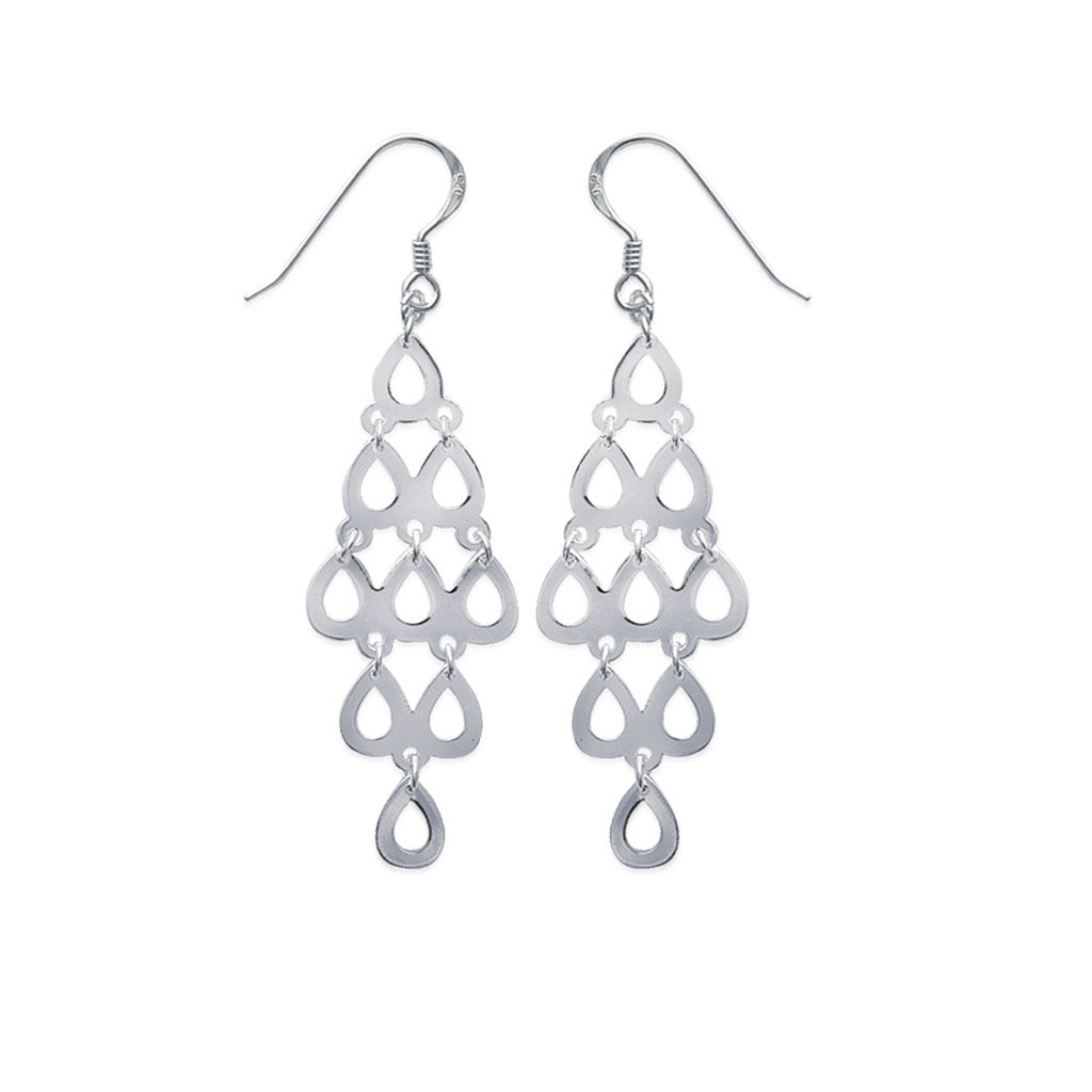 Paire de boucles pendantes en Argent 925 /1000